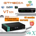 Спутниковый ресивер GTMEDIA V8X H.265 DVB S2 S2X Buildin Wifi CA слот Scart ТВ-приставка GT MEDIA V7S 2X с usb wifi freesat v7
