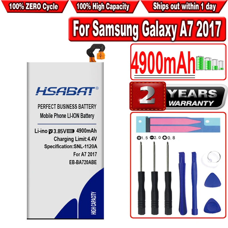 HSABAT EB-BA720ABE 4900mAh аккумулятор для Samsung Galaxy A7 2017 / SM-A720 A720F A720S J7 Pro SM-J730F | Мобильные