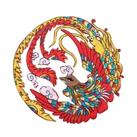 large phoenix patch high quality embroidery applique iron on patch for clothing stage performance cheongsam diy clothes stickers