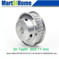 aluminum timing pulley xl30 30t 30 teeth slot width 11mm bf type boss 35mm bore 525mm for 3d printer