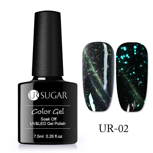 Luminous 2 Ur Sugar 7,5 мл 9D Гель-лак для ногтей с эффектом «кошачий глаз» лак Хамелеон для использования с магнитом УФ Гель-лак 5D Фиолетовый Синий замачиваемый УФ светодиодный Гель-лак для ногтей - Цвет: Luminous 2
