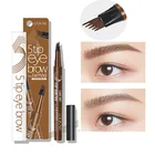 Жидкий карандаш для бровей с 5 вилками, натуральная татуировка для бровей, жидкая ручка для бровей с очень мелким зерном, доступная Косметика TSLM1