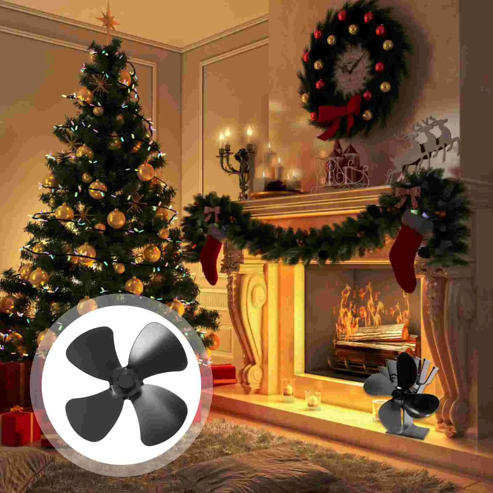 

Heavy Duty Aluminium Alloy Fan Blades for Heat Powered Stove Fan Fireplace Fan