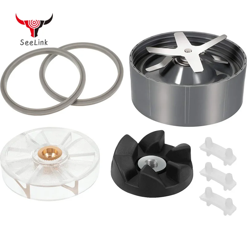 

8 Pieces Blender Replacement Parts for Nutribullet 600W 900W Blender with Ice Blade/Rubber Sealing Gasket/Shock Pad Ect