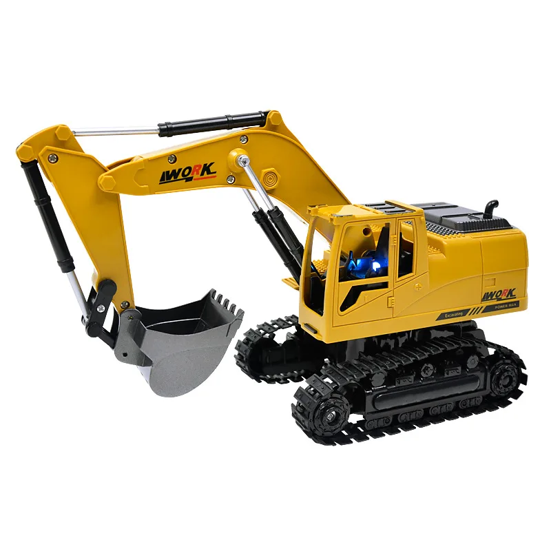 

2.4G Eight-Way Alloy Excavator 1:24 Wireless Remote Control Excavator Children's Charging Remote Control Car Toy