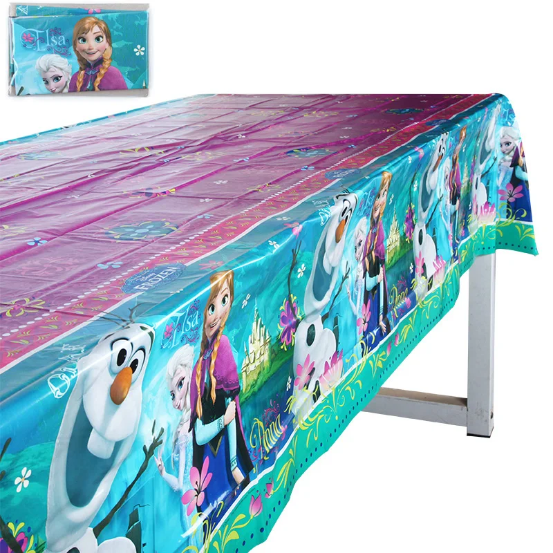 Tablecloth 1Pcs Дисней Холодное сердце Анна и Эльза Принцесса День Рождения украшения Дети одноразовые посуда День Рождения украшения принадлежности - Цвет: Tablecloth 1Pcs