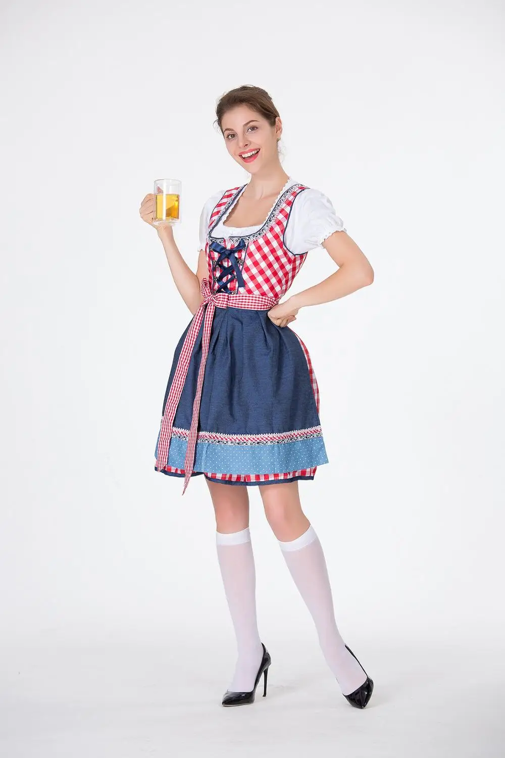 Сексуальная Германия пиво Oktoberfest девушка костюм Хэллоуин косплей традиционный Октоберфест франч горничной женщин маскарадное платье