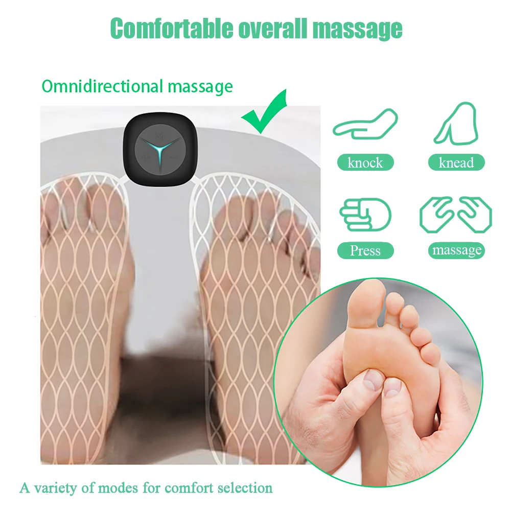 Электрический массажный коврик для ступней стимулятор мышц ног улучшает