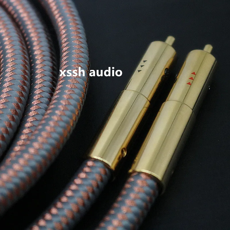 1 пара М 5 м 2 XSSH YIVO Hifi RCA кабель OCC из чистой меди к соединение аудио шнур провод