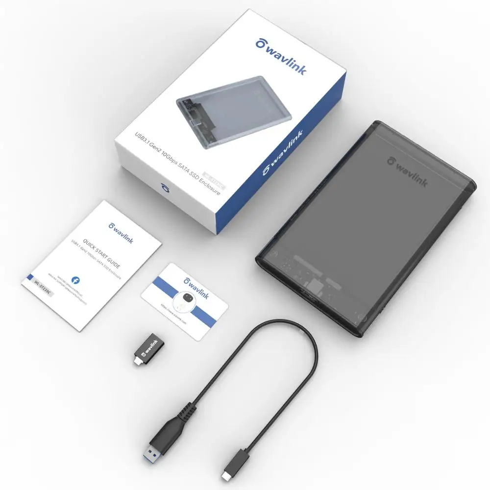 Wavlink HDD/SSD чехол SATA к USB 3 0 жесткий диск коробка для 2 5 &quotHDD SSD до ТБ Гбит/с Внешний HDD
