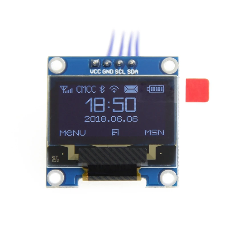 Светодиодный ЖК-дисплей 0 96 дюйма IIC I2C Serial VCC 128X64 O модуль светодиодного дисплея