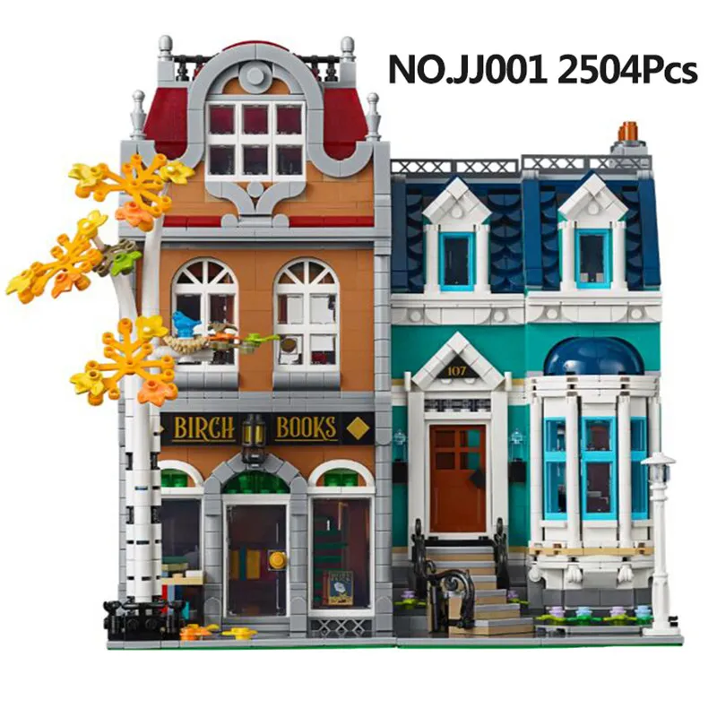 

Creator Expert House JJ001 Bookshop Architecture Friends Building Blocks Set Kids Toys For Children Gift Bricks Kits