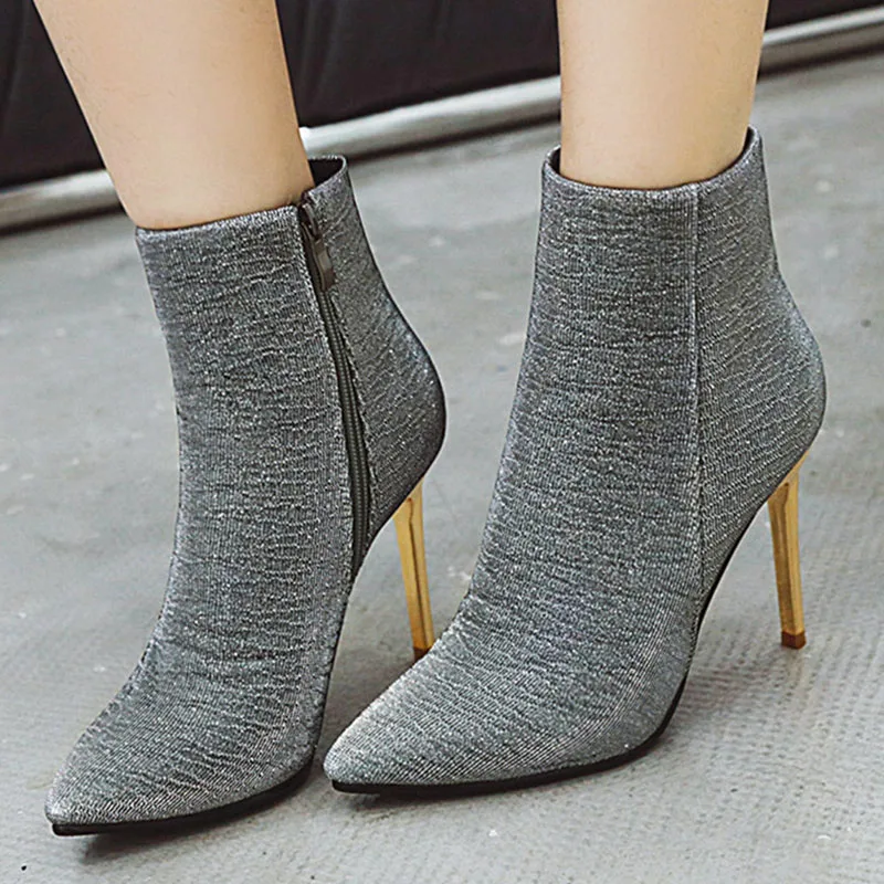 2019 г. Осенне зимние ботильоны женская модная обувь на очень высоком тонком