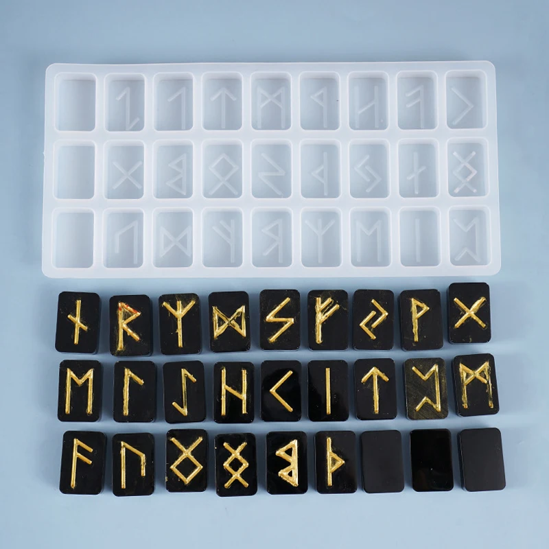 

Силиконовые формы для рукоделия в форме руничного алфавита, домино, белая игрушка «сделай сам», декоративная доска для изготовления