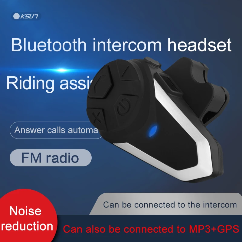 2 Pcs Portable Helmet Bluetooth Intercom Mini Walki Talki Bluetooth Headset Walkie Talkie Accessories Gps /Mp3 Riding Intercom