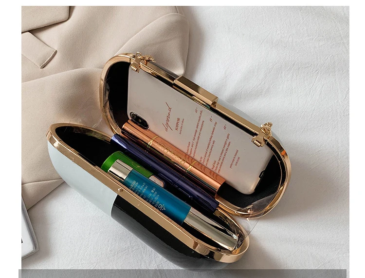 

Transparent Oval Pill Design Women Funny Purses and Handbags Clutch Bag Shoulder Chain Bag Cross body Bag Designer Bag
