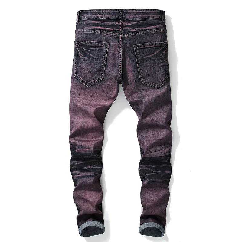 2021 brand new mens fashion retro trend jeans hot for young men tie dye mens pants casual slim cheap straight trousers free global shipping