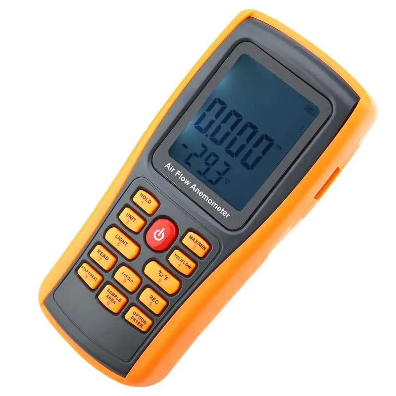 Воздушный ветер скорость весы цифровой метр GM8902 + ЖК-дисплей анемометр Поток