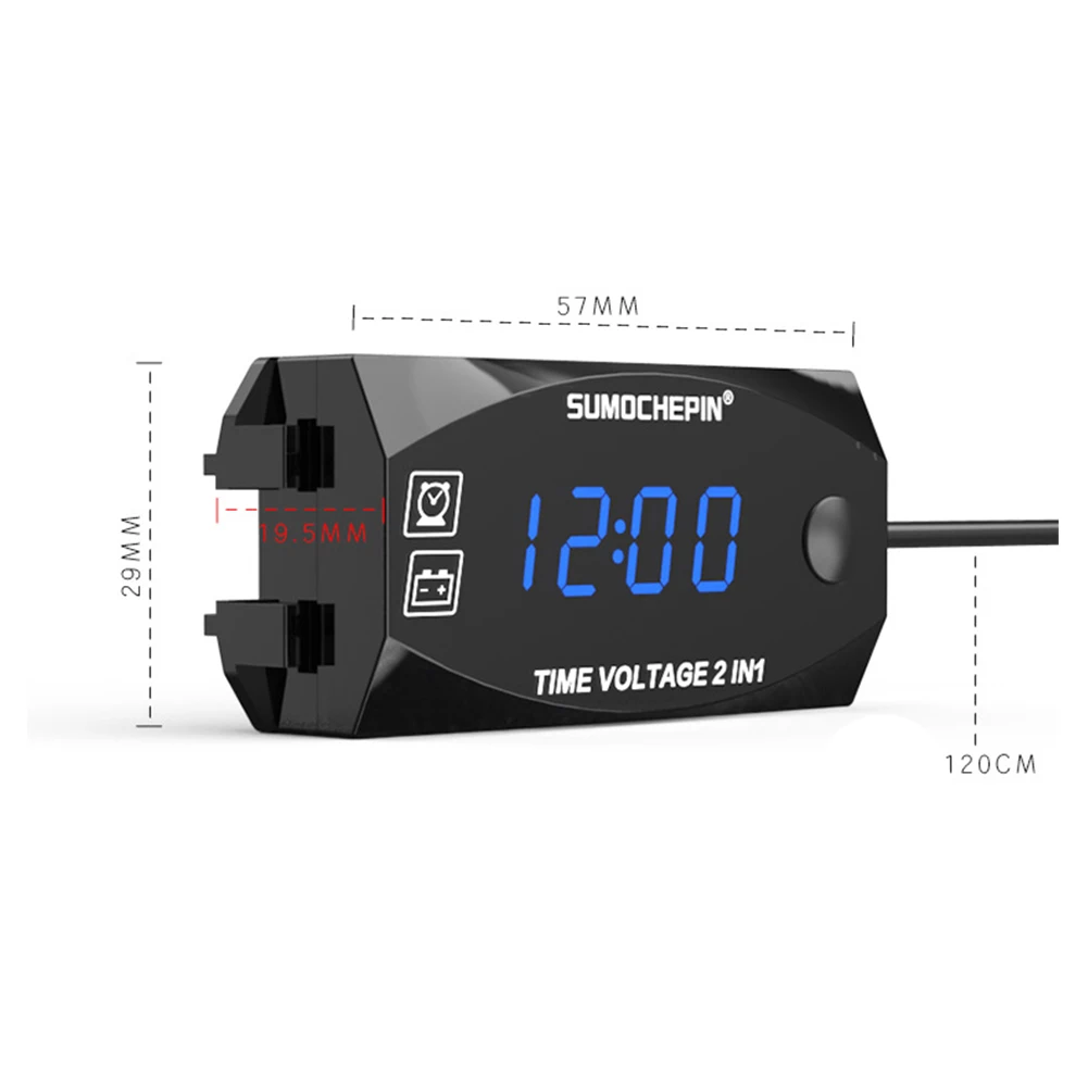 2 в 1 прочный Автомобильный цифровой дисплей аксессуары вольтметр простой