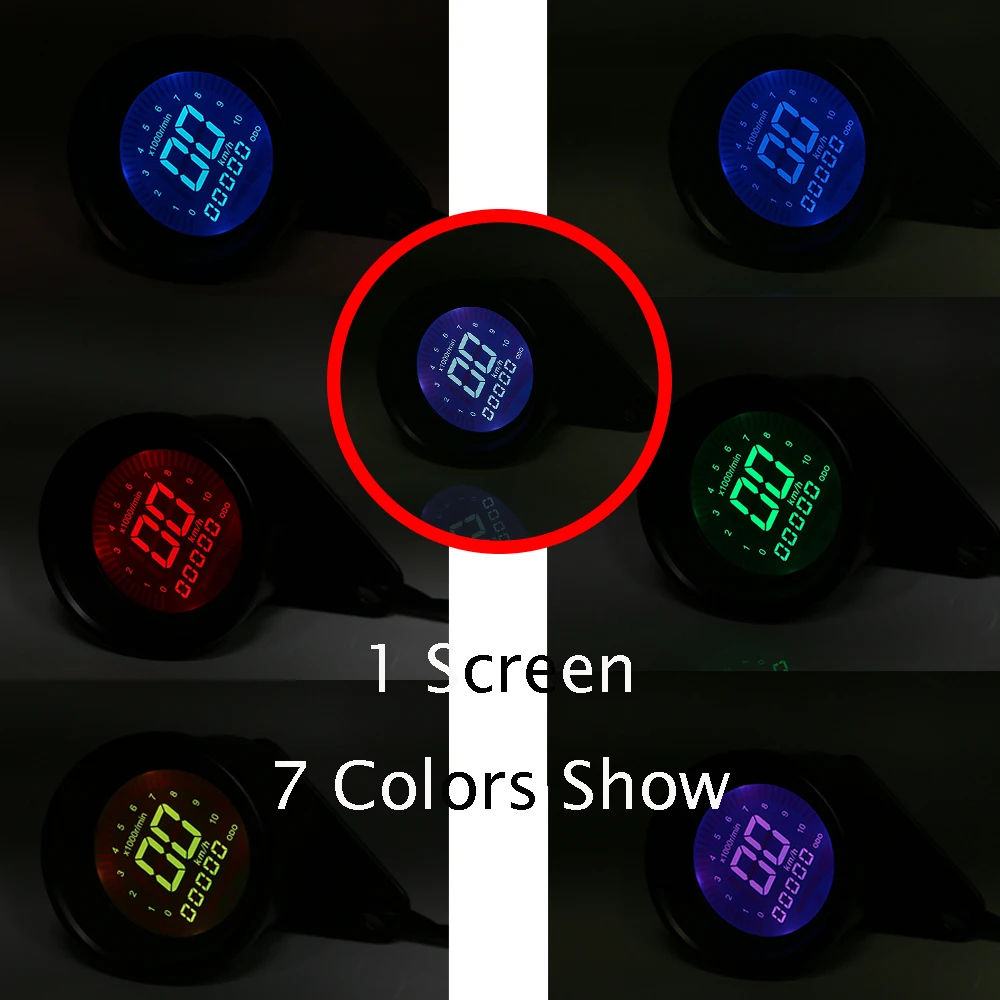 Мотоцикл спидометр Ретро ЖК одометр Кафе Racer Тахометр индикатор скутер вездеход