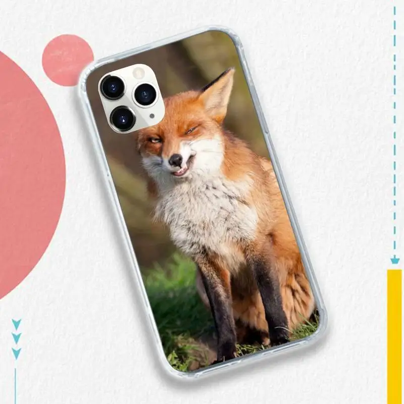 

red snow fox cute animal high quality luxury Phone Case shell for iPhone 11 12 pro XS MAX 8 7 6 6S Plus X 5S SE 2020 XR
