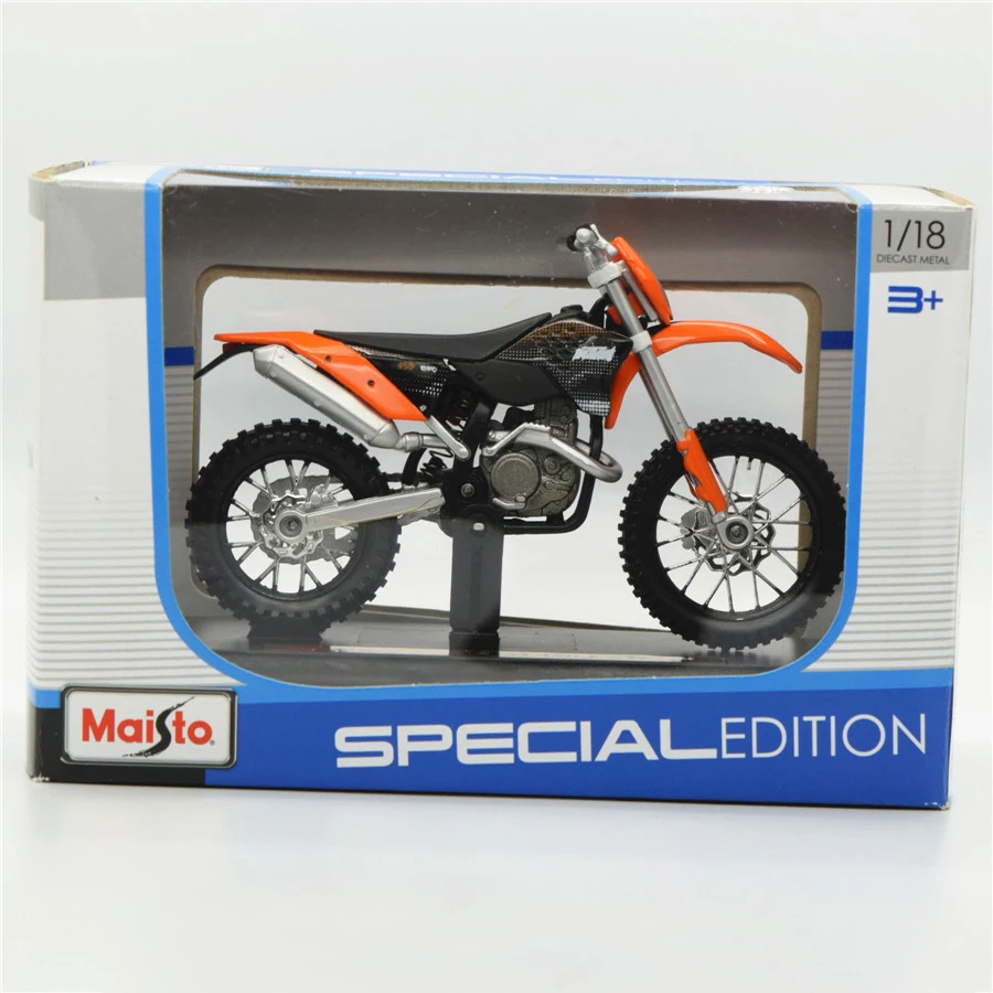 Мотоциклы Maisto KTM 1/18 EXC модели мотоциклов литые с дисплеем подарок на день рождения