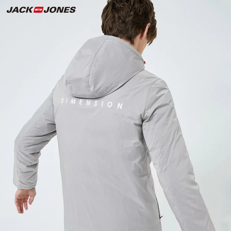 JackJones новый модный мужской контрастный двусторонний короткий пуховик Мужская