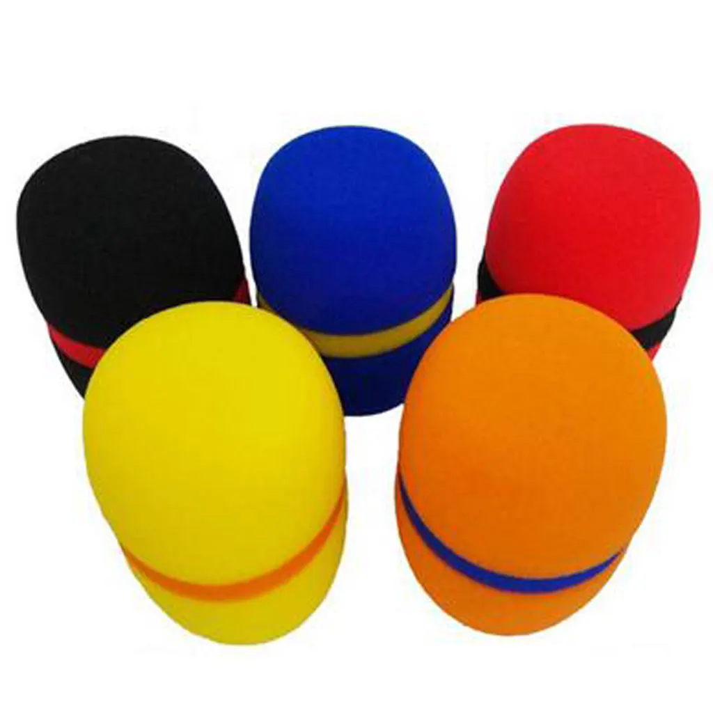 10 Pcs Handheld Stage Microphone Windscreen Foam Mic Cover Karaoke Black | Спорт и развлечения