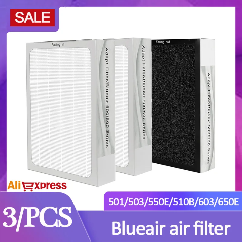 Фильтр HEPA для Blueair purifier фильтр с активированным углем 3 шт. 501 550E 510B 603 650E