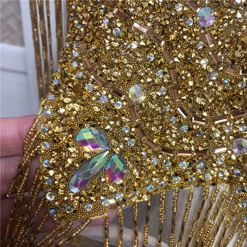 Новинка свадебная ручная работа двухсторонняя вышивка бисером воротник