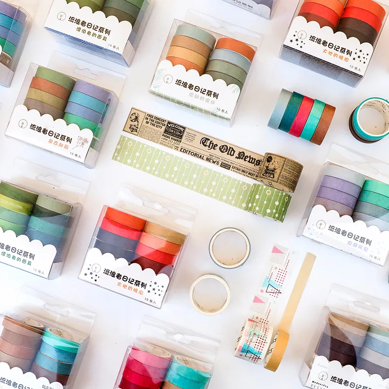 

Декоративная клейкая лента, японская 10 шт./партия клейкая лента