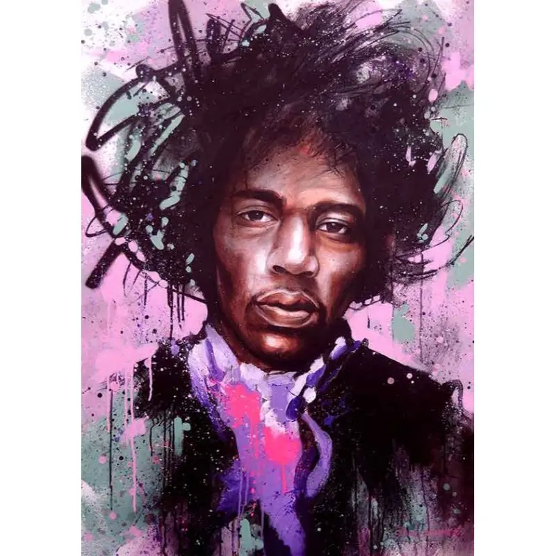 

Jimi Hendrix Oil Painting Reproduction Canvas Print 50x70 cm