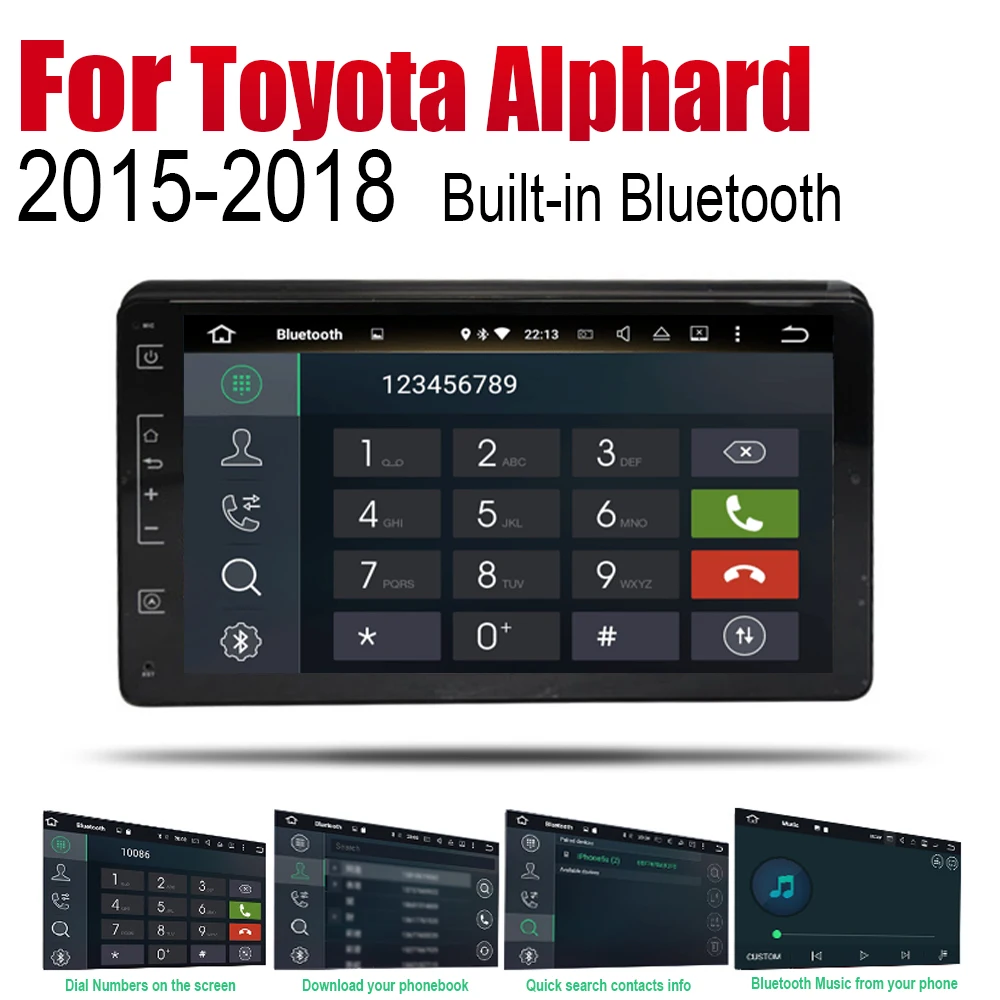ZaiXi Android автомобильный GPS Navi для Toyota Alphard 2015 ~ 2018 плеер навигация WiFi Bluetooth Mulitmedia