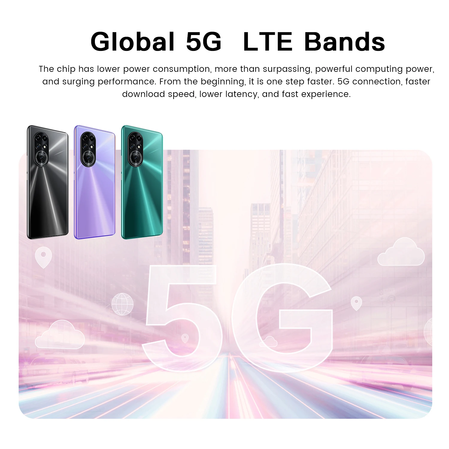 global version p50 pro 7 3 inch smartphone 6800mah 16gb 512gb android 11 face id mobile phone unlocked double sim 5g smartphone free global shipping