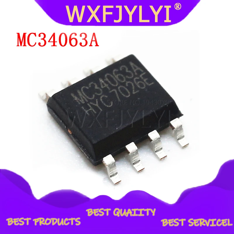 10 шт. MC34063A SOP8 MC34063 SOP MC34063ADR MC34063ADR2G SMD новый и оригинальный IC