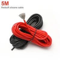 10meterlot special soft high temperature silicone wire 10 12 14 16 18 20 22 24 26 awg 5m red and 5m black color