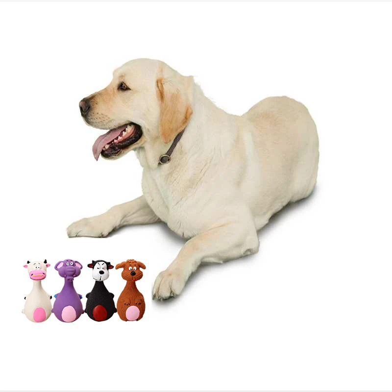 Игрушка для собаки животное резина жевания колокольчик скрипучие звуковые