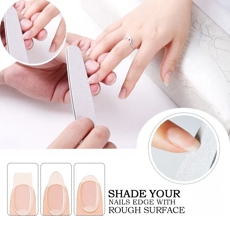 Профессиональная пилка для дизайна ногтей 6 стилей/коробка 150 180 зернистость