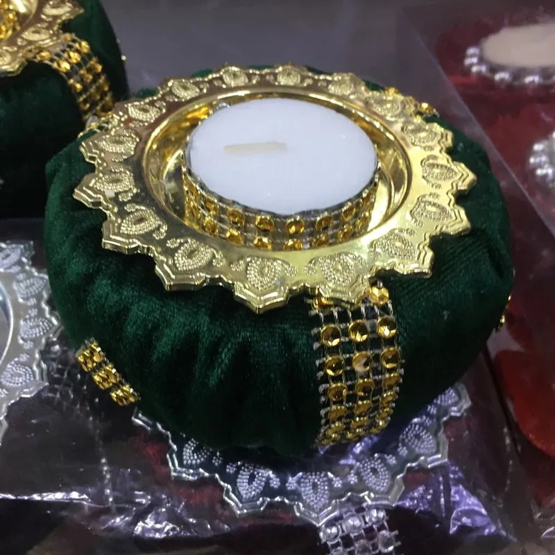 Бархатный подсвечник с оттоманским мотивом 2'li | Дом и сад