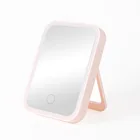Зеркало для макияжа с подсветкой, складное портативное зеркало со светодиодной подсветкой