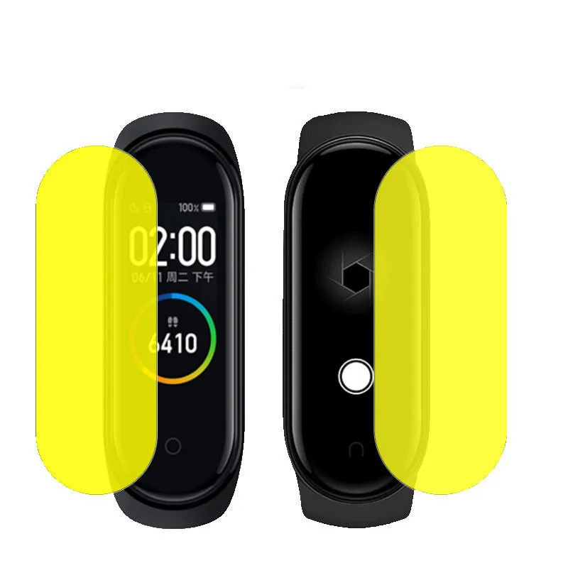 Защитная пленка для Xiaomi Mi Band 6 5 4 Гидрогелевая Взрывозащищенная | Электроника