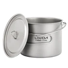 Lixada 1100 мл Ультралегкая титановая чашка для воды кружка с крышкой складная сумка с ручкой для кемпинга на открытом воздухе приготовления пищи пешего туризма пикника