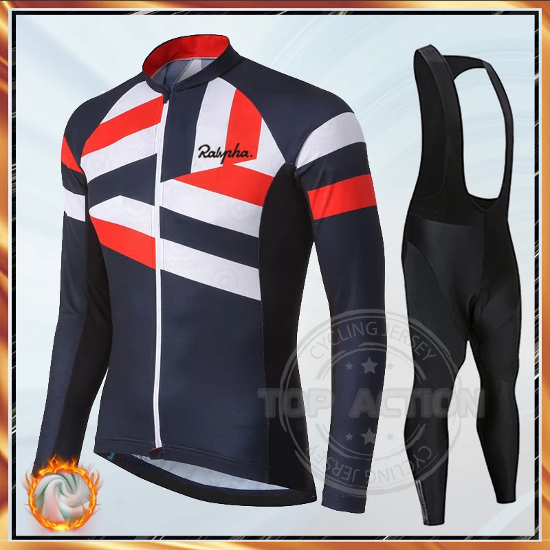 

2021 Winter Thermal Fleece Cycling Set Newest Cycling Clothing Suits Long Sleeve Jersey MTB Clothes Thermal Fleece Ropa Ciclismo