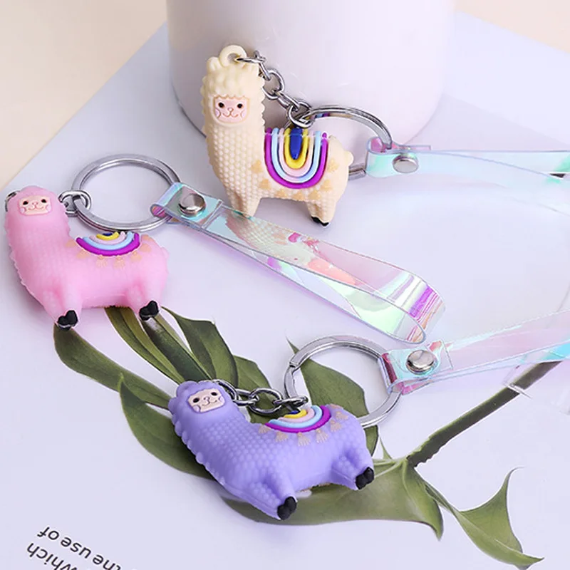 Модный трехмерный милый брелок из альпаки кукла креативный мультяшный маленький