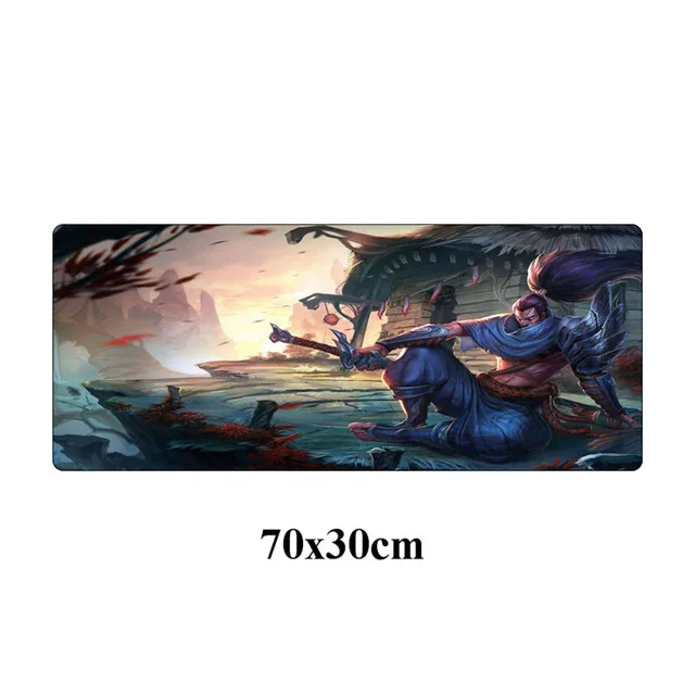 Синий Большой игровой коврик для Мышь pad 70x30 см Yasuo, Unforgiven компьютер Дуэль геймерский коврик для мыши для League of Legends стол для портативного компьютера ноутбука коврик - Цвет: Синий
