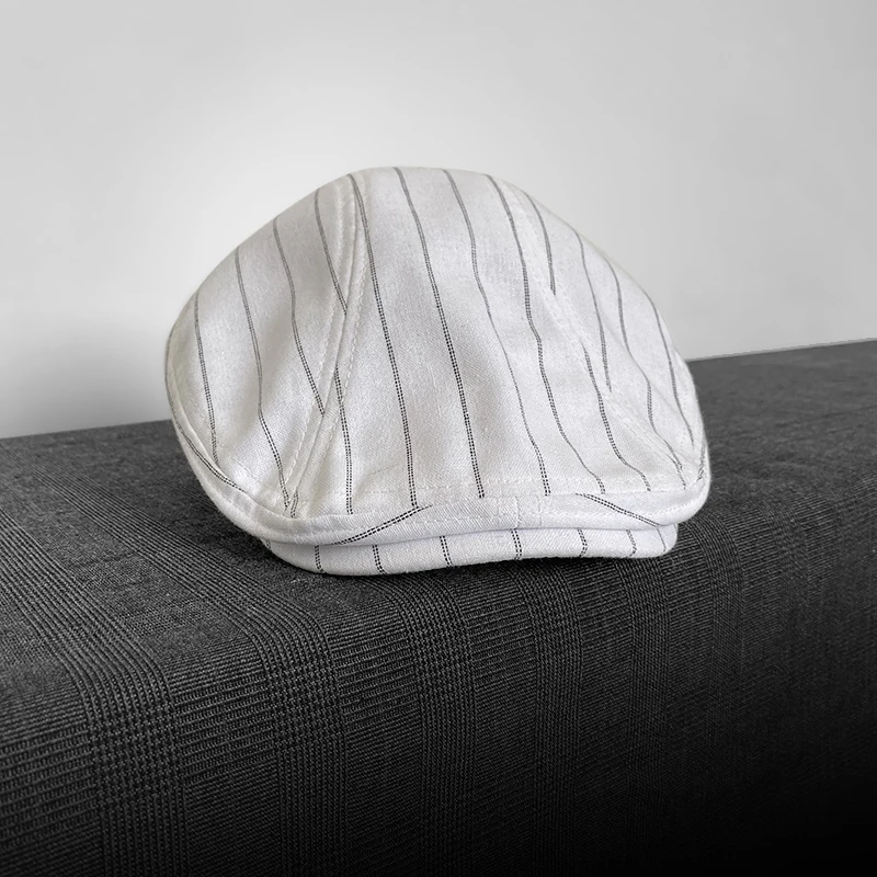 New Men Spring Summer Sun Newsboy Hats Classic Newsboy Hat flax Beret Hat Flat Brim Men Duckbill Cap BLM340