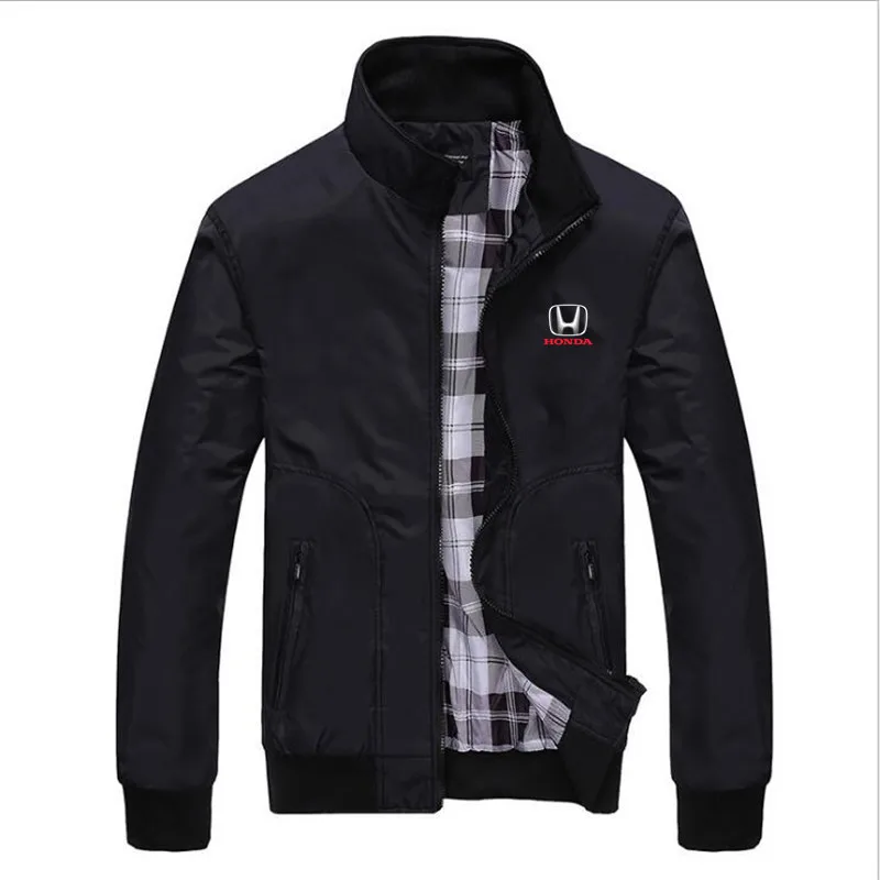 

2021 Men's Spring and Autumn Trend New HONDA CAR Logo Korean Slim Stand Collar Casual Fashion Handsome Jacket Top Men