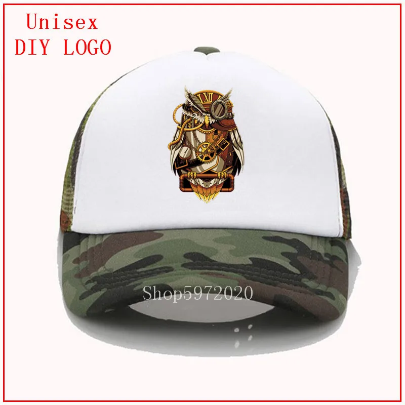 Бейсбольная Кепка с вышивкой модная шляпа в стиле стимпанк совой женские кепки