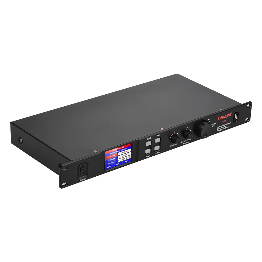 Lannge A-808 8 и SPDIF/Toslink Цифровой аудио процессор ЖК-дисплей сенсорный экран 32bit DSP с USB