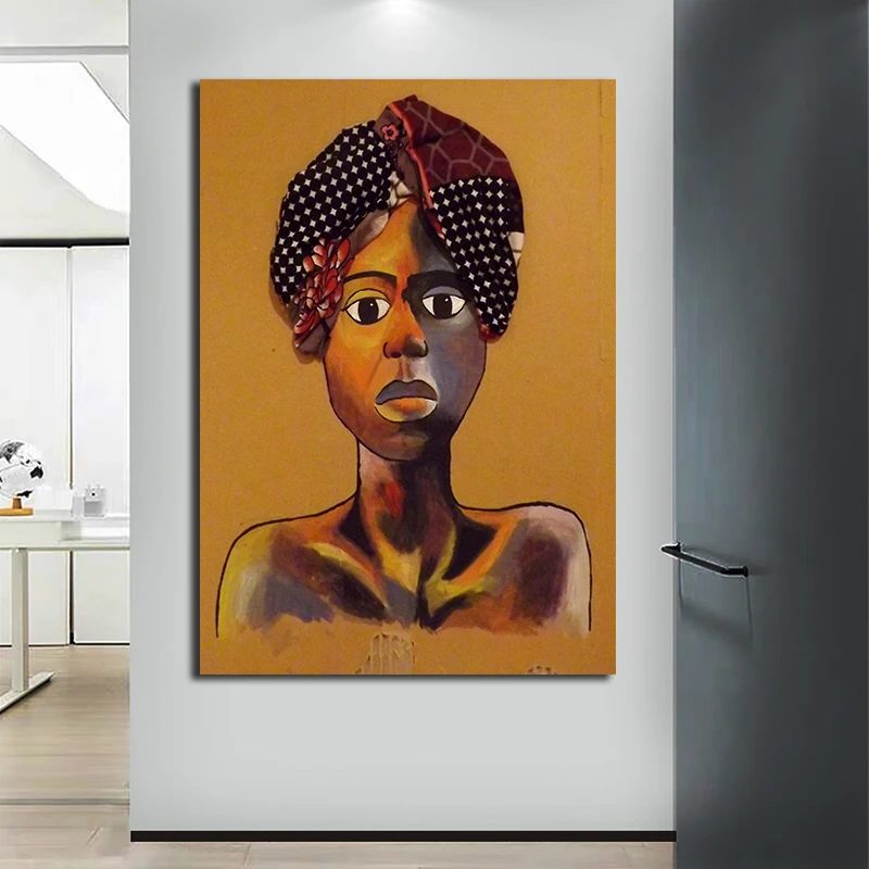 Абстрактная картина маслом для африканских женщин семейный плакат и принты